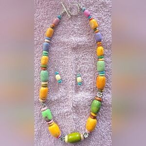 Handmade Necklace With Earrings